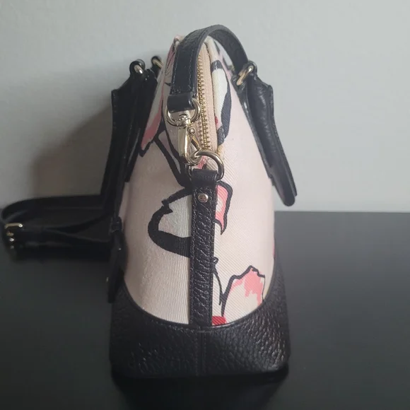 Kate Spade Bay Street Floral Rachelle Bag- Antilles Bubbles Tiger Lily Pink, Blk - Picture 5 of 16